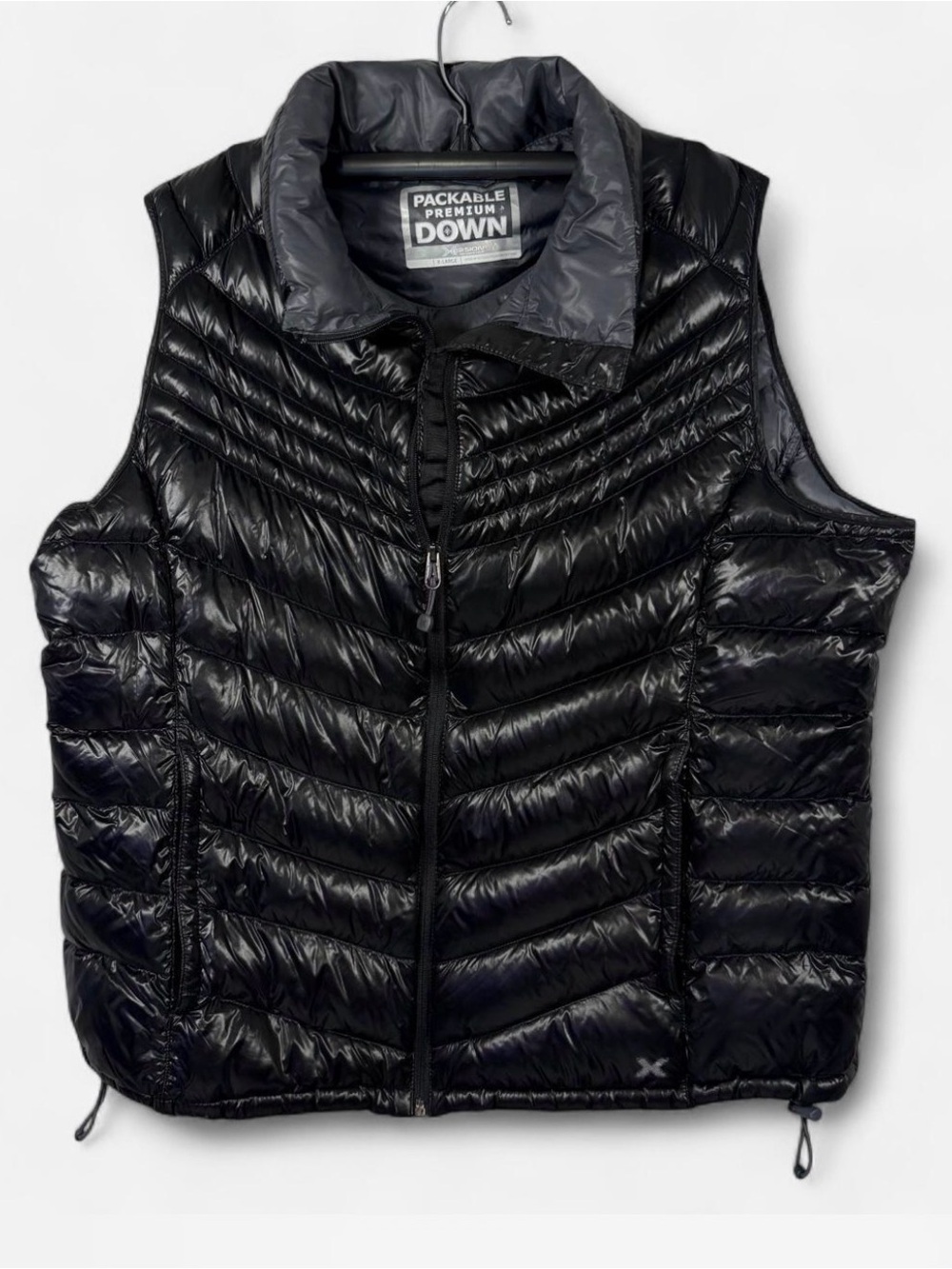 Xersion women’s Black Packable Down Puffer Vest size XL